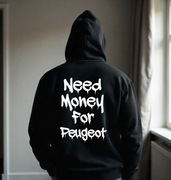 Męska Czarna Bluza M Need Money For Peugeot
