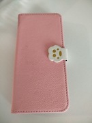 Etui Magnetyczne do Samsung Galaxy A22 5G - Zamykane na klapkę łapka różowe