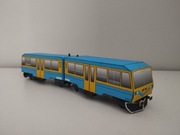 Model kartonowy zabawka pociągautobus szynowy Kolzam SN81-001 PKP Intercity