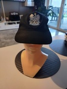Czapka policyjna z daszkiem, czarna, ćwiczebna, patrolowa, nowa, rozmiar 57