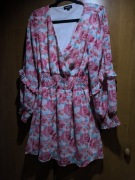 Sukienka zwiewna różowa piękna 