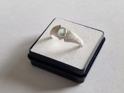 Pierścionek z topazem srebro próba 925