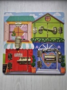 Viga Drewniana Tablica Manipulacyjna Zamek i Zatrzask Dom Montessori