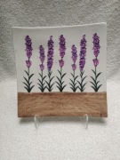 Talerz z motywem lawendy