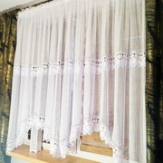 Firana gotowa fala 170*400 z  gipiurą i cyrkoniami 