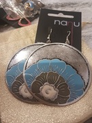 Zestaw niebieskich kolczyków wiszacych nanu