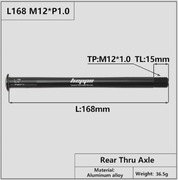 Tylna oś 148mm boost Heppe L168 M12x1.0 TL15 Syntace X-12 37g