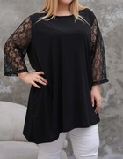 Turecka asymetryczna tunika koronka plus size xxxl 50 52