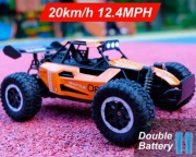 Auto zdalnie sterowane RC Duże 1:16 20km/h 2 akumulatory Pomarańcz