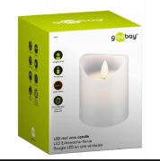 Świeca Goobay LED z prawdziwego wosku z ruchomym płomieniem, opcja  TIMER a