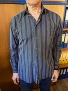 Granatowa w paski koszula