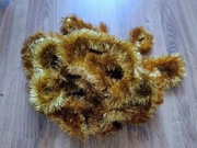 Złote łańcuchy na choinkę łańcuch choinkowy 180 cm