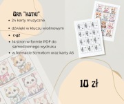 gra kotki - nauka dźwięków pianino muzyka