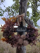 Wianek jesienny na drzwi, rustykalny