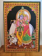 Obraz orientalny na tkaninie