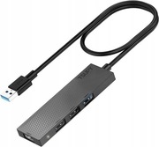 TSUPY Hub USB-A 4x USB-A (1x 3.0 + 3x 2.0), rozdzielacz, kabel 65 cm