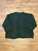zielony sweter Vero Moda r. L/40/12 - warkoczowy splot, oversize
