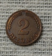 Niemcy RFN 2 pfennig 1963 J