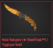 Skin Nóż falcjon StatTrak Tygrysi kieł counter strike 2 cs2 prosto zfabryki