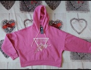 Różowa krótka bluza z kapturem Guess Icon