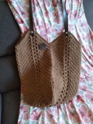 Torba Tully w kolorze cynamonu handmade.