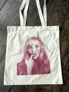 Torba tote bag Sabrina carpenter beige pink bawełna cotton 