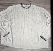 bonprix elegancki sweter ze splotem z wełną 54/56