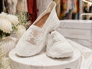 Sneakersy półbuty espadryle damskie Boho ażurowe 39 biale 