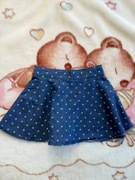 Niebieska granatowa jeansowa spódnica Cool Club 104 w kwiatki jak nowa