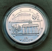 Gibraltar 14 Ecus 1994 r Bramy Europy srebro 925, 8 tyś szt 