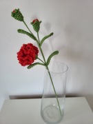 Kwiaty na szydełku Goździk z pąkami