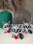 Szop z sercem – figurka 3D z klawiszem | antystres | klikacz | prezent