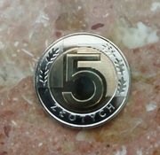 5 złotych 2022-menniczne prosto z woreczka mennicznego 