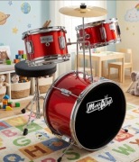 Nowa perkusja Music Alley Junior 3-częściowa (Czerwona)