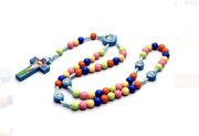 Różaniec dziecięcy plastik niebieski R2402