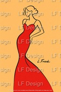 Plakat/Poster A4 "Lady in Red"