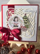 KARTKA ŚWIĄTECZNA handmade w kopercie - personalizowana, ręcznie robiona