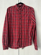 Czerwona koszula w kratkę regular fit Cubus S