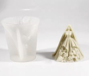 PANNA MŁODA W SUKNI ŚLUBNEJ forma silikon 10.7*10.2 do Świec Wosku Odlewów 