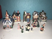 Świąteczna wioska domki ceramiczne