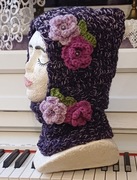 Szydelkowy komino-kapturek dla dziewczynki w wieku 5-8 lat 