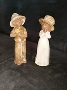 Dwie figurki ceramiczne ZAKOCHANA PARA vintage 