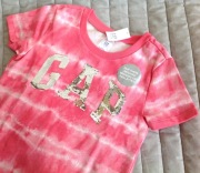 GAP sukienka dresowa | różowe tie-dye & dwustronne cekiny | 10 11 lat