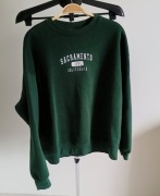 Pull & Bear ciemnozielona bluza vintage 90's Sacramento California 1991