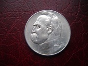 POLSKA  MONETA  5 zł 1936 r. JÓZEF PIŁSUDSKI (SREBRO ) 