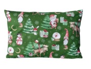 Poduszka ozdobna świąteczna bawełna 40x60cm Boże Narodzenie kokarda prezent