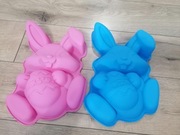 Zestaw 2x mega duża forma do odlewów czekolady ciasta zajączek Wielkanocny