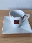 Lubiana porcelana filiżanka ze spodkiem MkCafe kolekcjonerska 