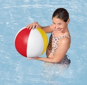 Dmuchana Piłka Plażowa Ogrodowa Gra Duża w Paski na Basen Plażę Bestway