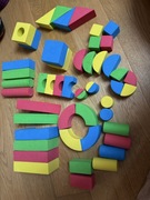 Klocki piankowe kolorowe